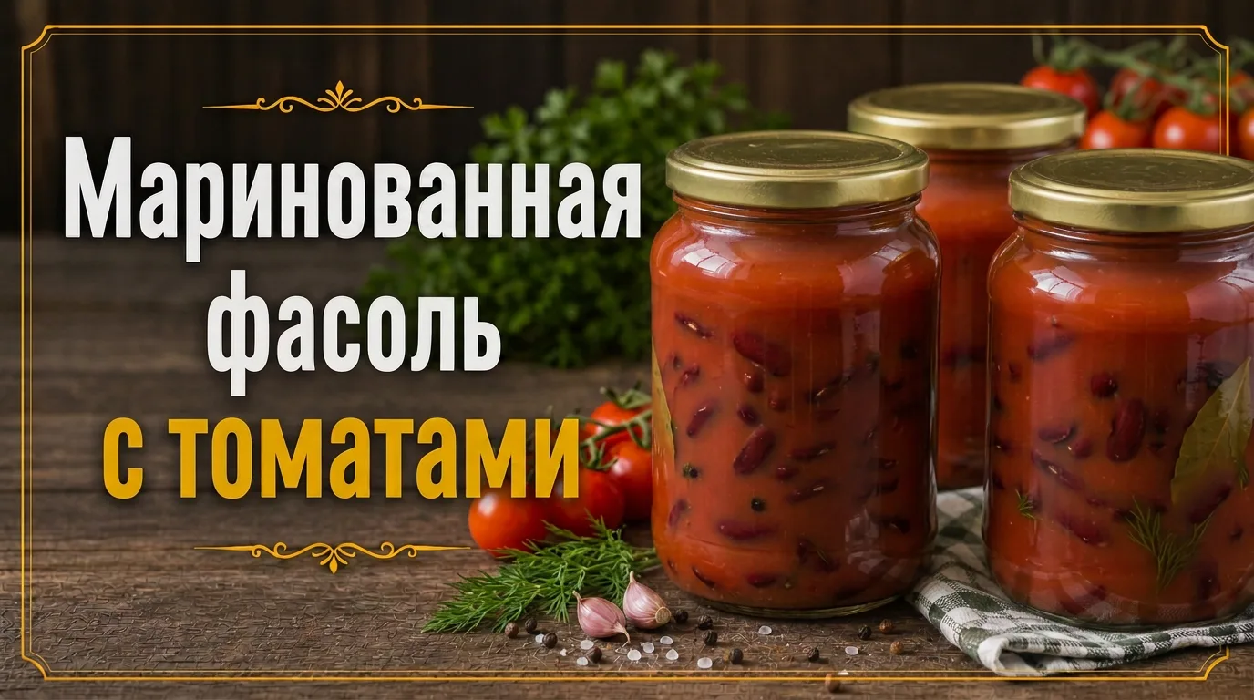 Маринованная фасоль с томатами на зиму 🌿🍅

Нежные, ароматные бобы в томатном маринаде. Отличная за