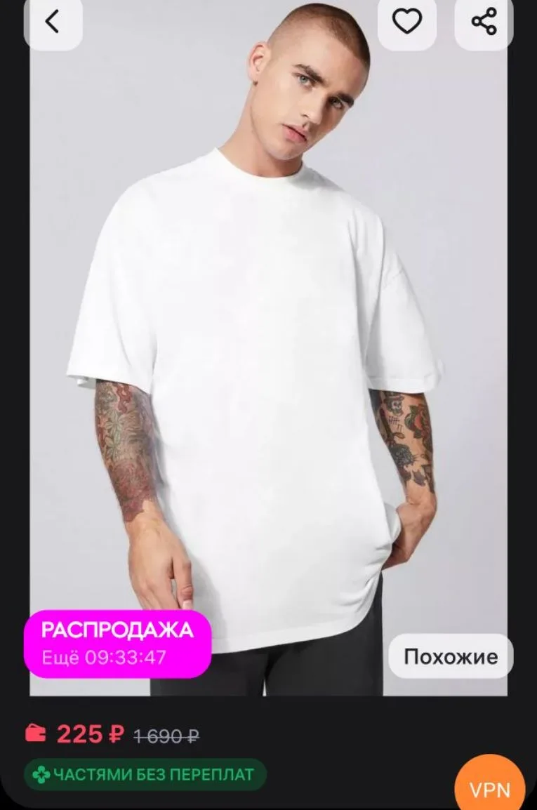 Футболка оверсайз повседневная плотная белая NEWSKY
https://www.wildberries.ru/catalog/370489247/det