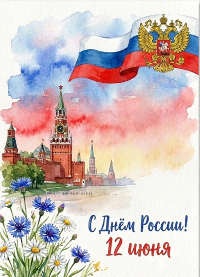 12 июня🌷 — День России🇷🇺, главный государственный праздник. В 2026 году выпадает на пятницу, даря