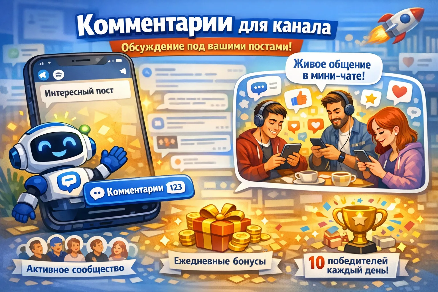 Комментарии, которые оживляют канал 💬

В MAX у каналов нет встроенных комментариев, а значит подпис
