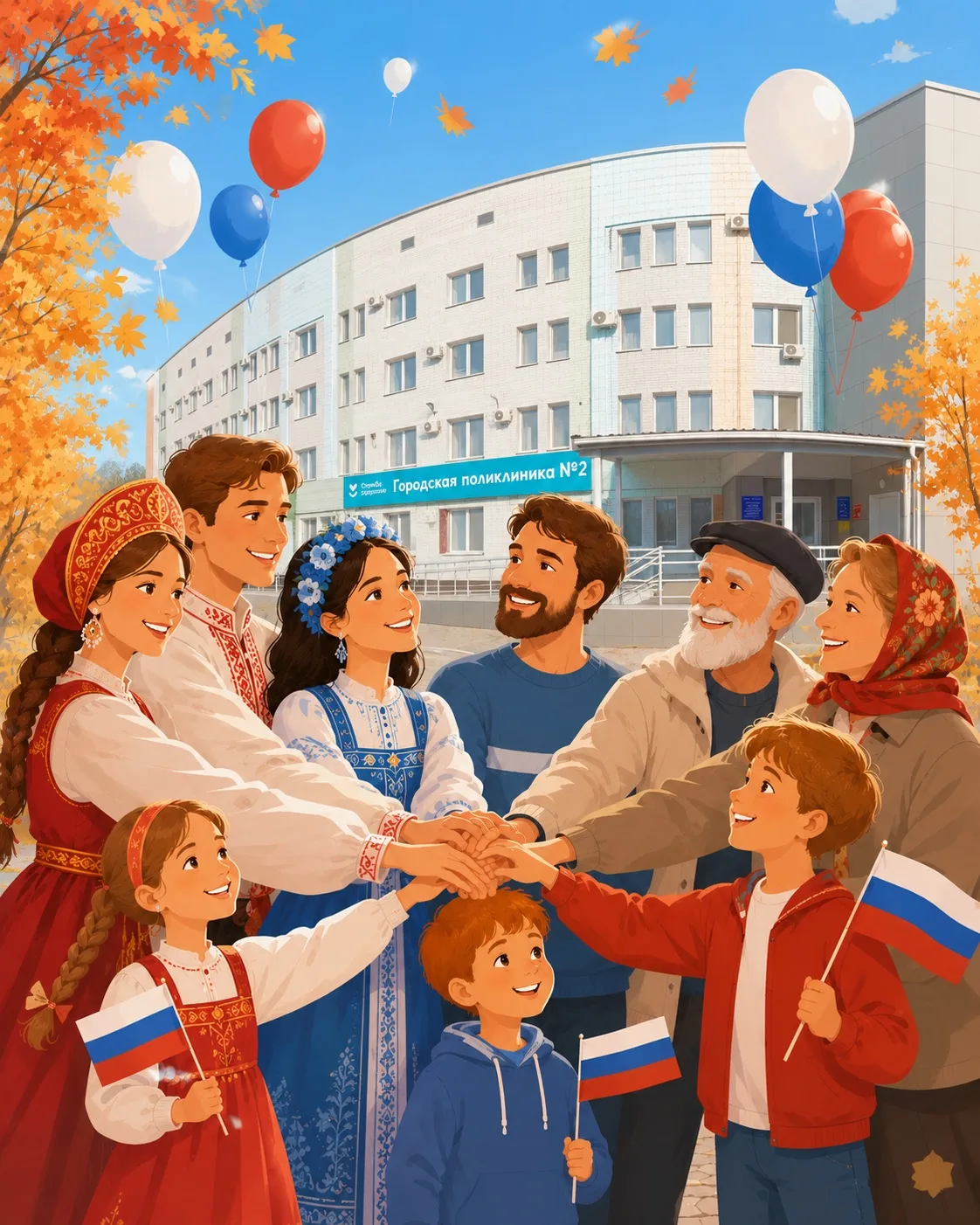 Коллектив поликлиники №2 сердечно поздравляет с Днём народного единства!
Этот праздник напоминает на