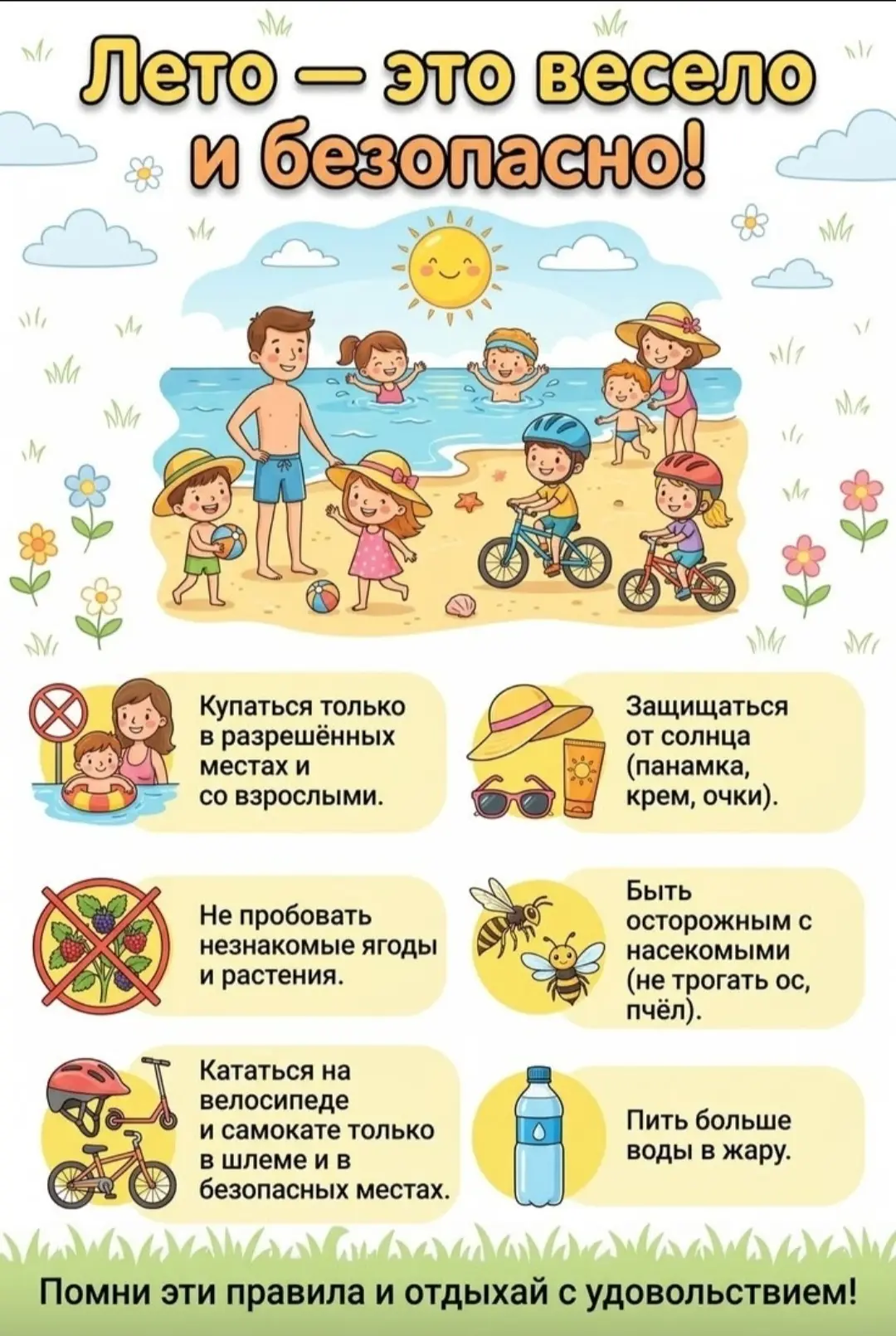 Лето - это весело и безопасно!