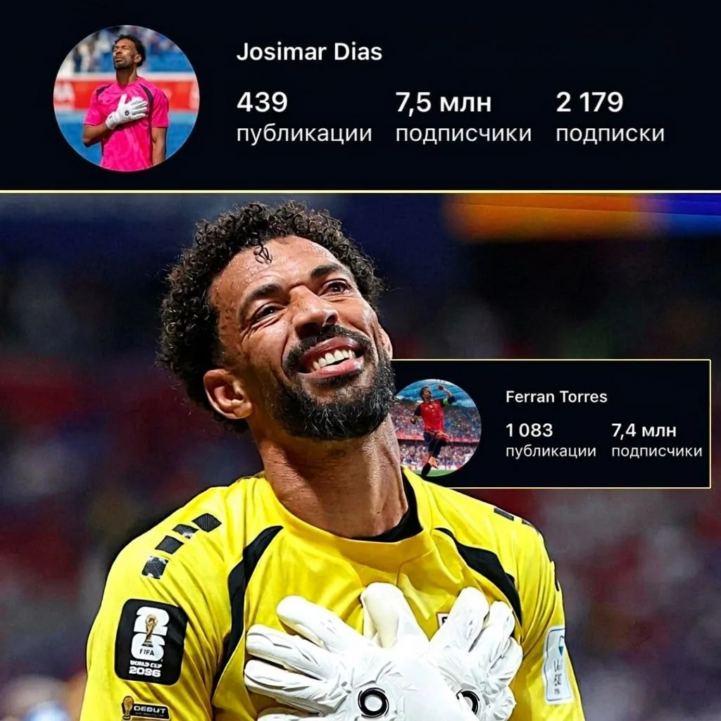 🤯 У вратаря Кабо-Верде Возиньи уже 7,5 МЛН ПОДПИСЧИКОВ

🦈 Он обогнал по подписчикам Феррана Торрес