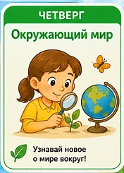 Четверг - день помощника природы, день окружающего мира