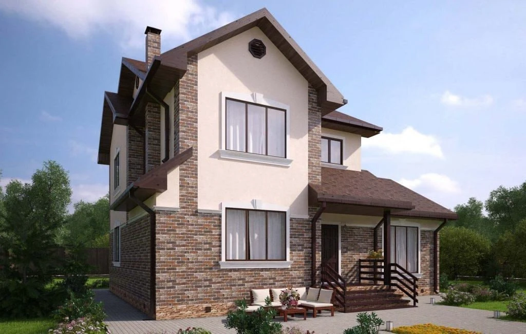 Планировка двухэтажного загородного дома 🏠

План первого этажа:
1. Крыльцо 4,50 кв. м.
2. Прихожая 
