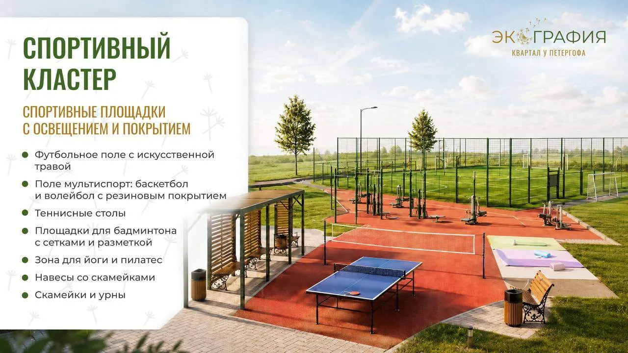 ⚽️ В «Экографии» спорт - это часть повседневной жизни.

Мы создали мультиформатную спортивную террит