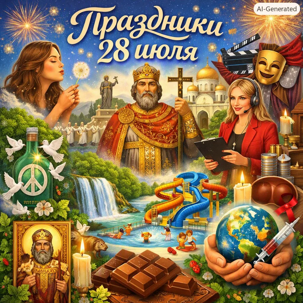 📅 28 июля — день желаний, аквапарка и молочного шоколада

🔹 Праздники:  
— День загадывания желани