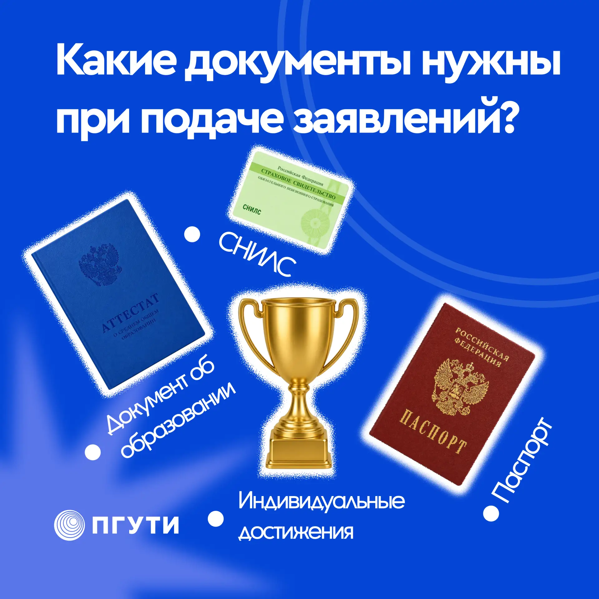 📄 Какие документы потребуются при подаче заявления? 
Перечень необходимых документов представлен на