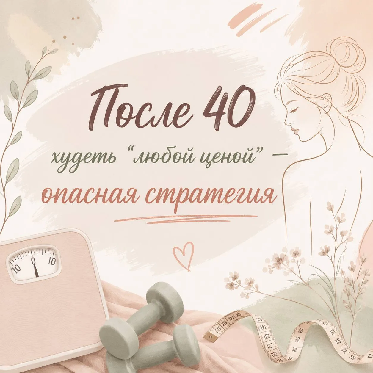 ⚠️ После 40 худеть “любой ценой” — опасная стратегия ⚠️

Очень многие до сих пор оценивают здоровье 