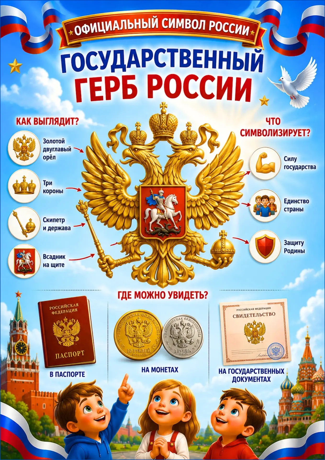 С Днём России! 🇷🇺

В этот праздник хочется вспомнить о символах нашей страны — они хранят историю,