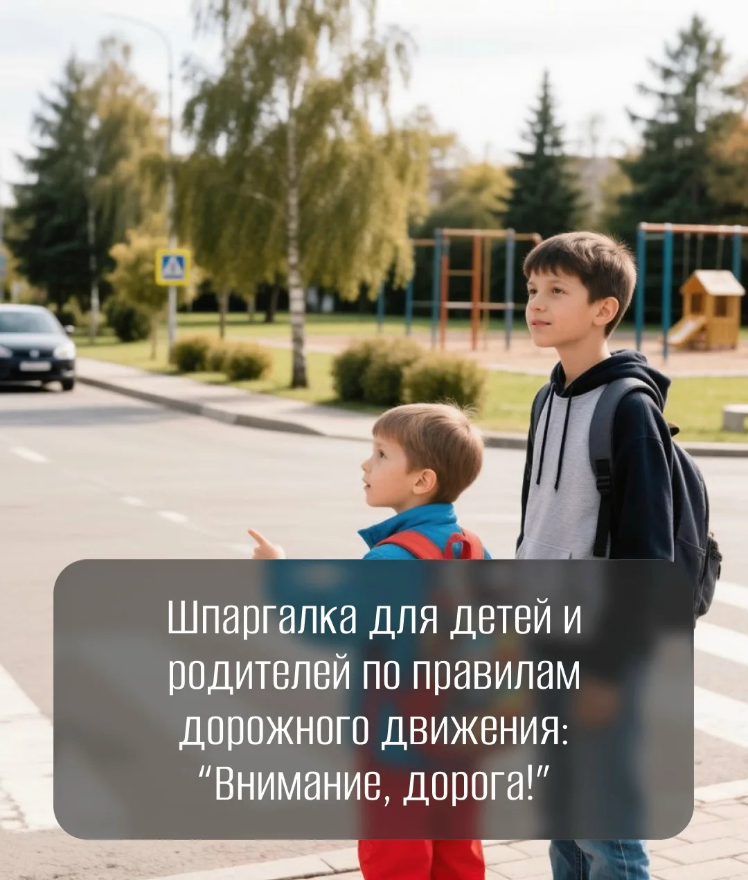 📍Дорога — это не место для игр. Чтобы прогулка была безопасной, важно помнить простые правила (лист