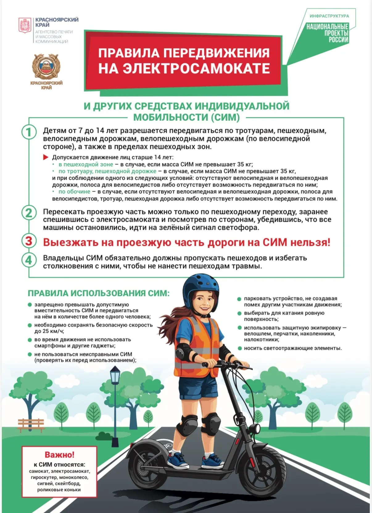 ❗️Правила передвижения на электросамокате ❗️