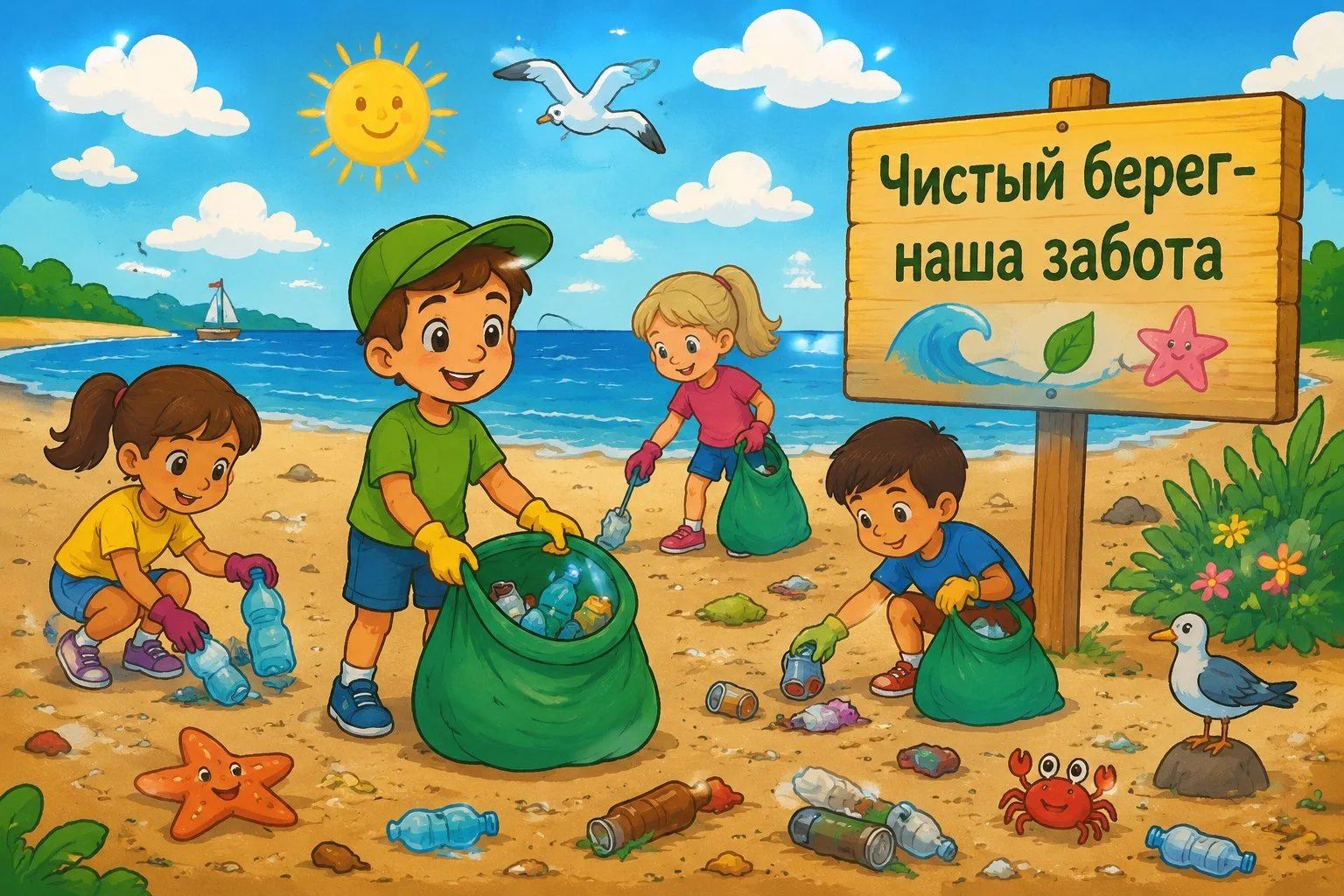 🌊 Вместе с ребятами из биржи труда мы вышли на берег, чтобы подарить природе немного заботы. 🌿

☀️