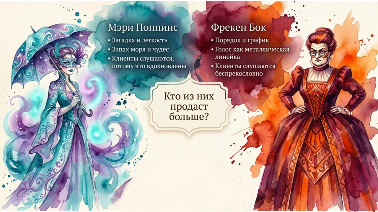 Почему Мэри Поппинс не похожа на Фрекен Бок?

Сырой лондонский вечер. Ветер треплет шторы. Дети ссор