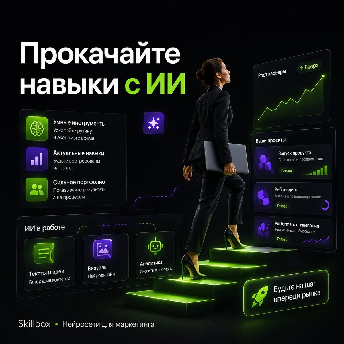 Понятный вход в AI-маркетинг

Кажется, что нейросетей слишком много: ChatGPT, Gemini, Claude, Midjou