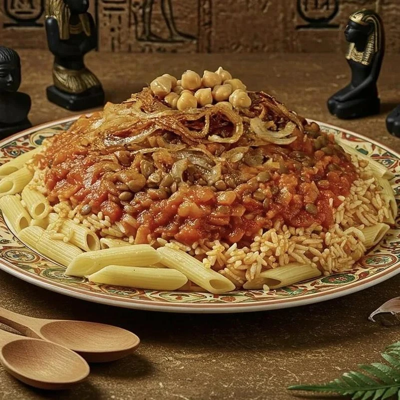 Египетский Кошари — макароны с рисом, чечевицей и жареным луком 🍝🇪🇬

Национальное блюдо бедняков,