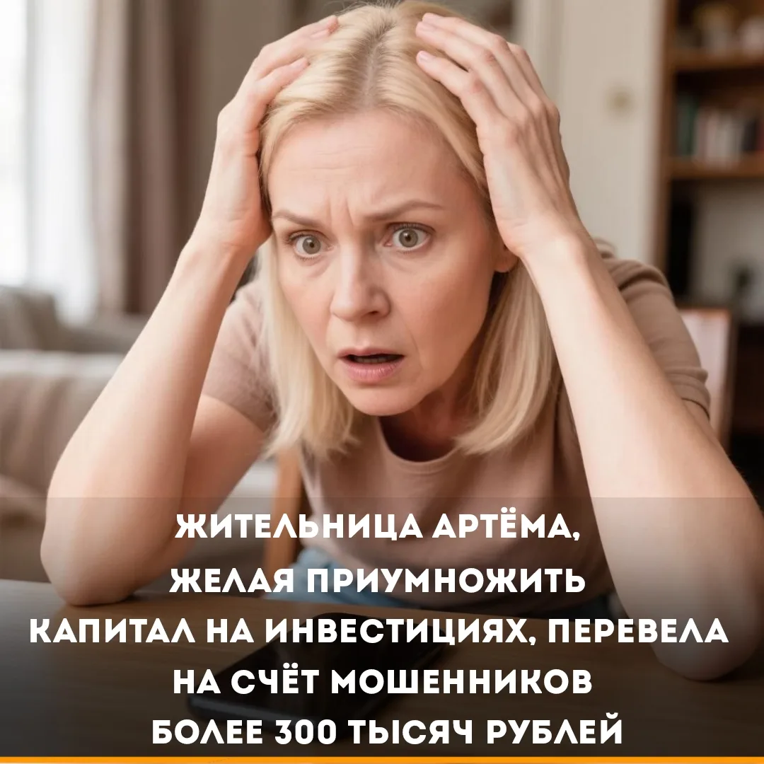 В отдел МВД России по городу Артёму поступило сообщение 65-летней местной жительницы о том, что неиз