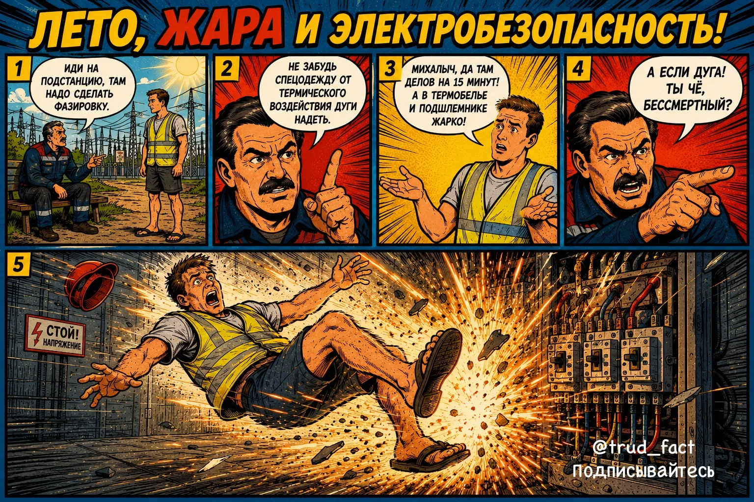 ⠀ 🥵⠀ Лето, Жара и электробезопасность (ВАЖНО!)
⠀------

⠀ ☀️ ⠀ Многие думают, что жара опасна тольк