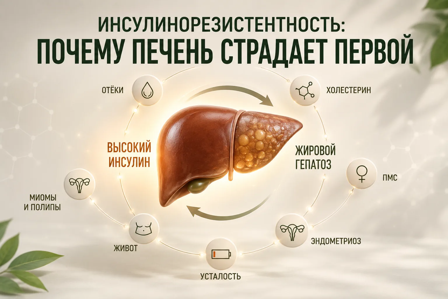 Инсулинорезистентность: почему печень страдает первой
 
Когда мы слышим про инсулинорезистентность (