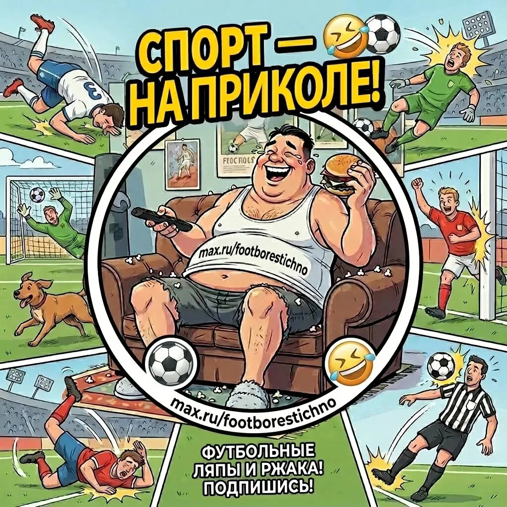 Канал в Max «Спорт на ПРИКОЛЕ!»

⚽️ Настоящий футбол — это не схемы и тактика! Это когда ВАР отменяе