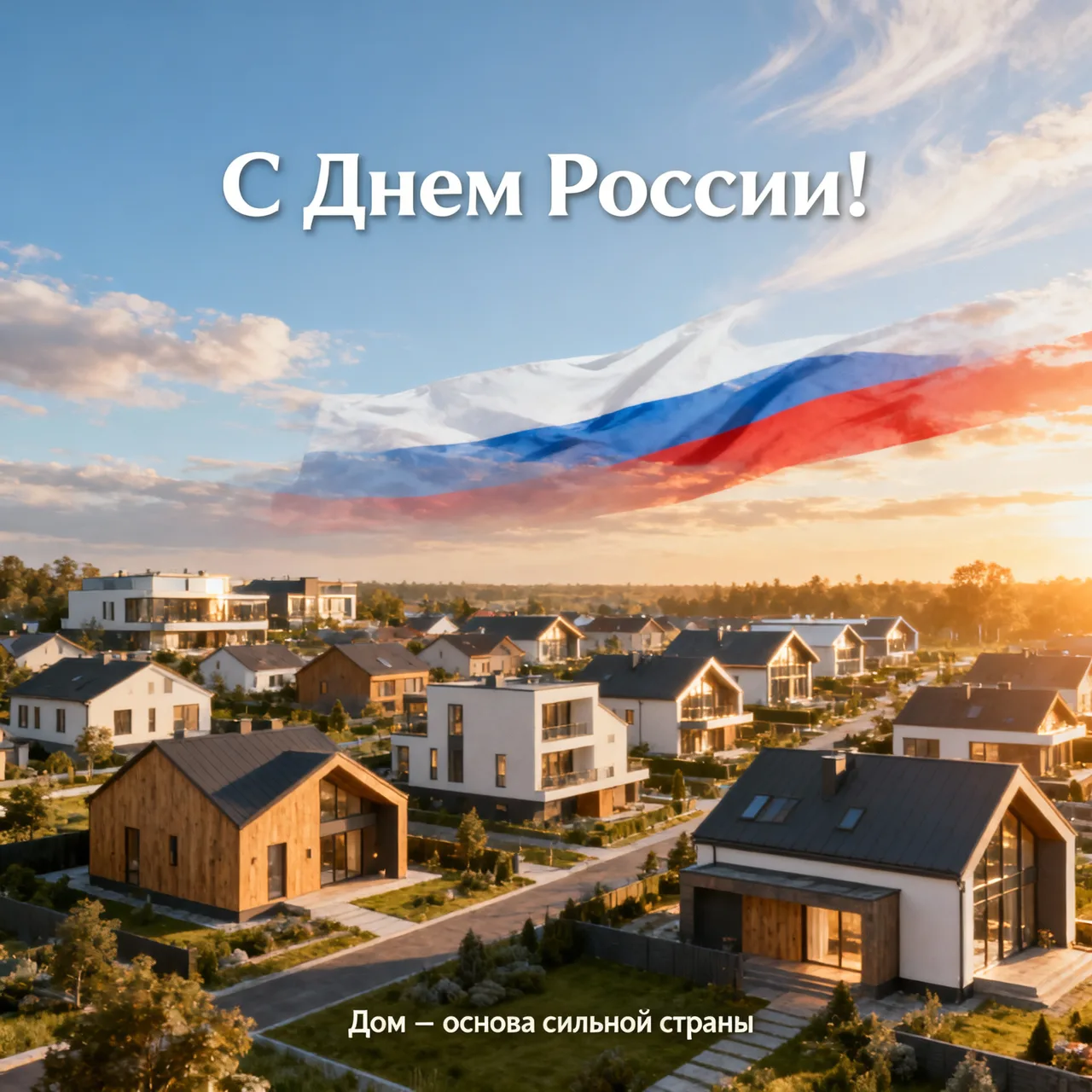 С Днём России! 
Сегодня праздник страны, которая развивается, строит и движется вперёд.
Россия начин