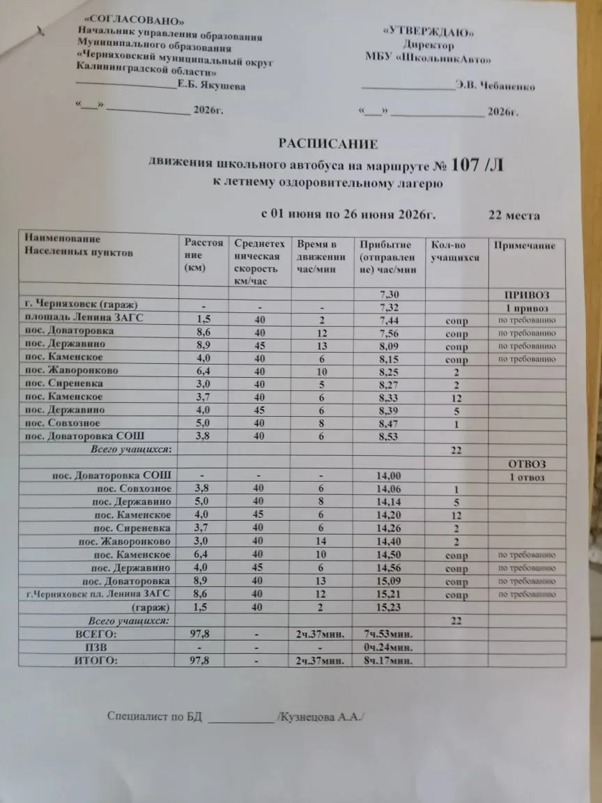 Уважаемые родители, время отправления автобусов изменилось.