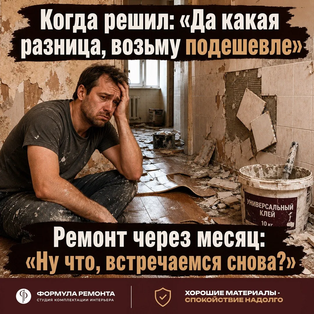 Качество материалов - приоритет 💯

Студия комплектации интерьера Формула Ремонта:
https://max.ru/id