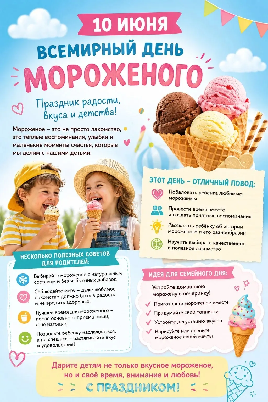 🍦 Всемирный день мороженого!

10 июня — официальный повод съесть лишнюю порцию. А вы знали, что пер
