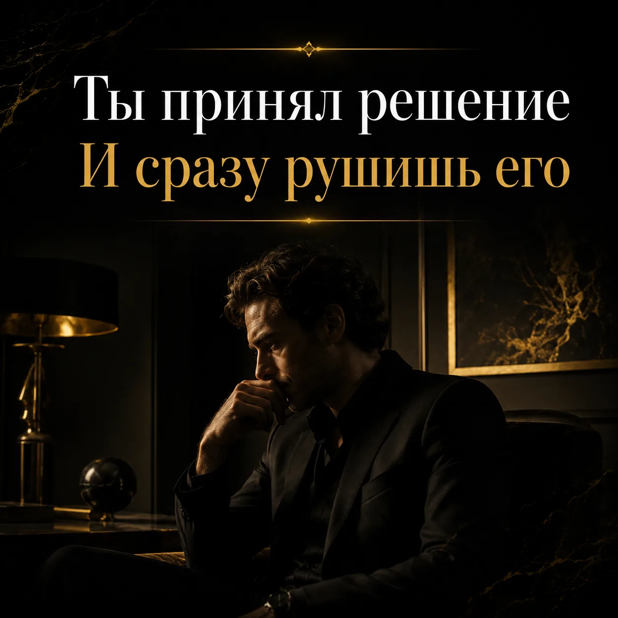 Вы приняли решение — и сразу начали его разрушать

Сначала вы точно знали, чего хотите.

Отказаться.