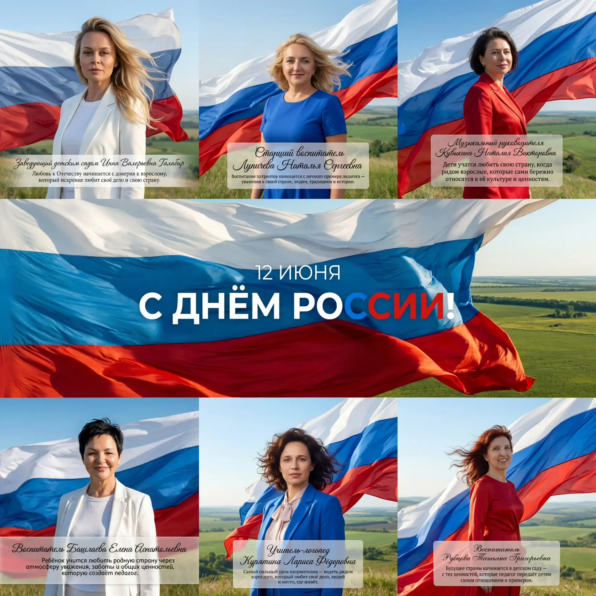 12 июня — День России 🇷🇺
Любовь к Родине начинается с детства. С тёплых воспоминаний, семейных тра