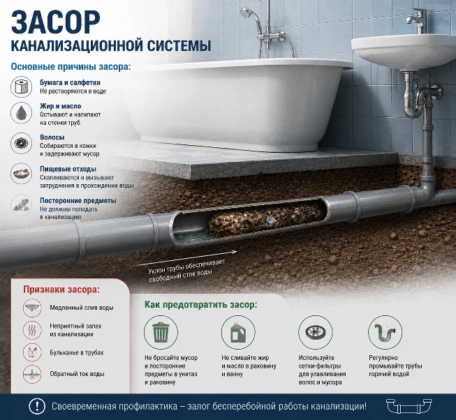 🚰 Надёжность канализационной системы: почему это критично при борьбе с засорами 🚰

Когда в канализ