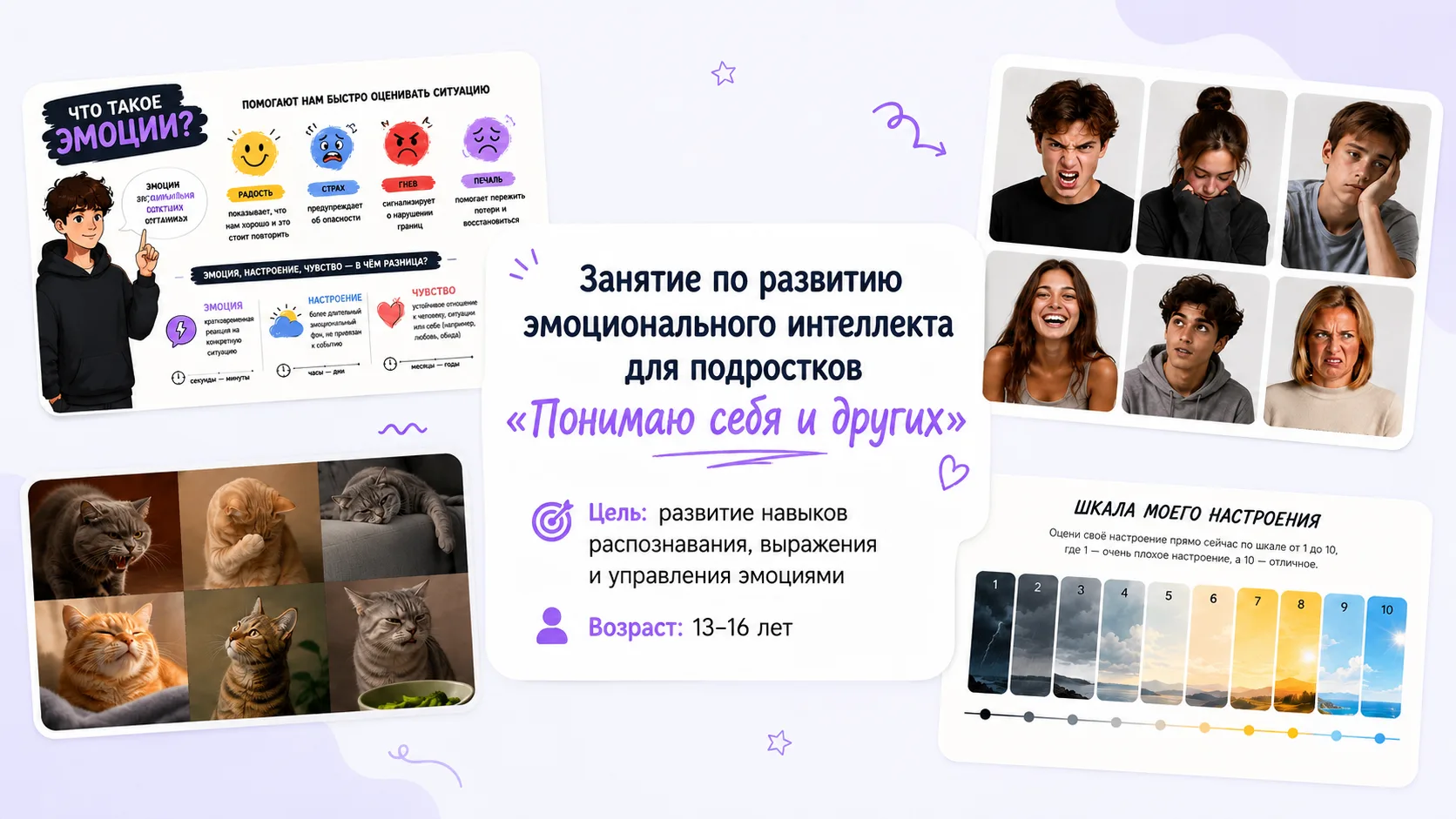 Занятие по развитию эмоционального интеллекта для подростков
«Понимаю себя и других» (с презентацией
