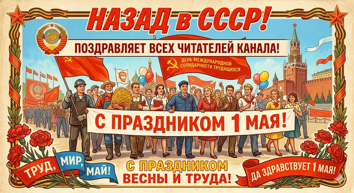 Поздравляю с 1 Мая! Жизнь в СССР не всегда была сахаром, но мы всегда умели радоваться и быть вместе
