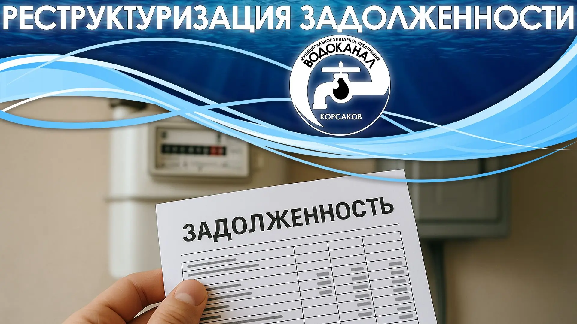 Уважаемые жители!

Информируем Вас о необходимости погасить имеющиеся долги за услуги водоснабжения 