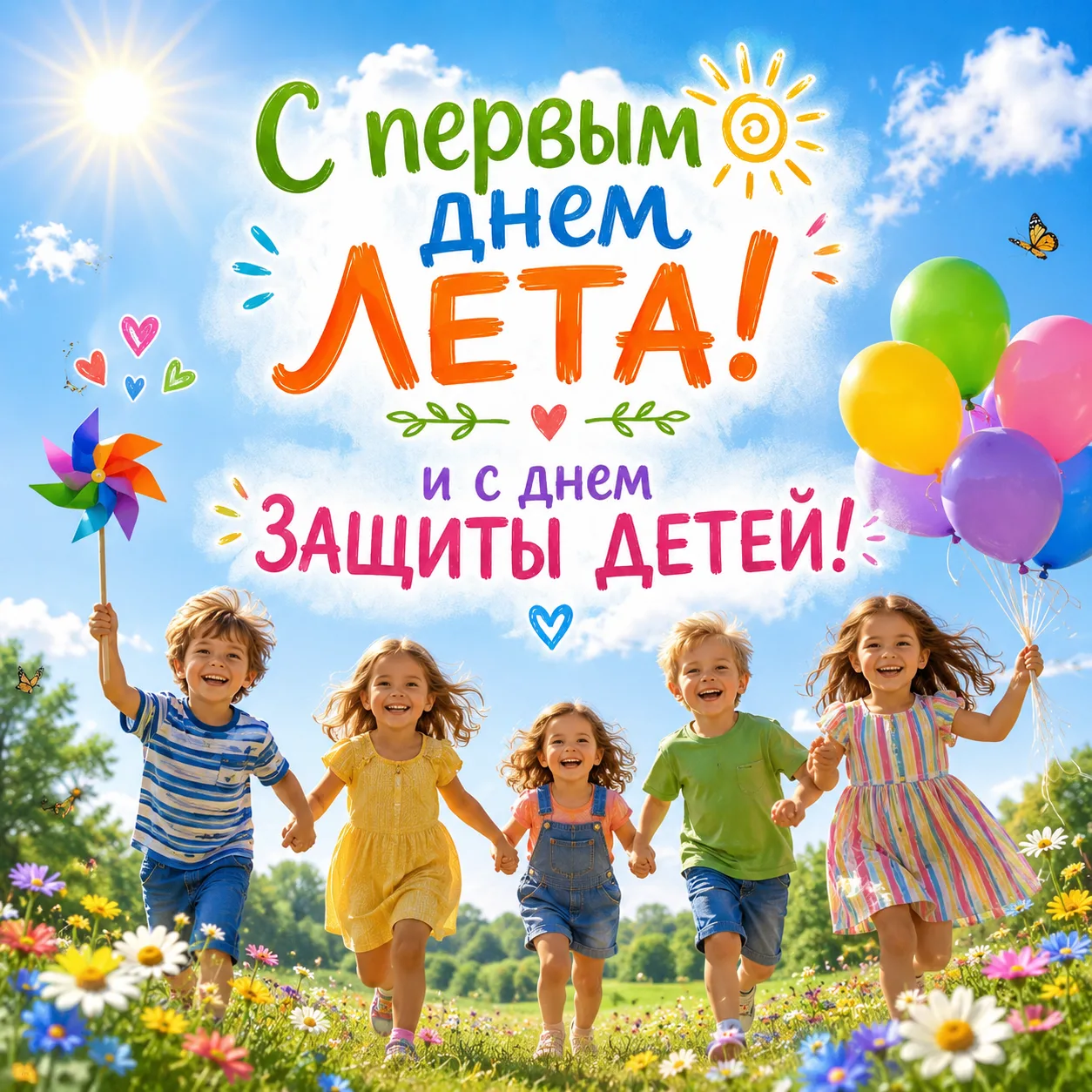 🔅   🔅   🔅
Лето, лето золотое
Наконец-то наступило,
Я желаю, чтоб веселым
И красивым оно было.

Пе