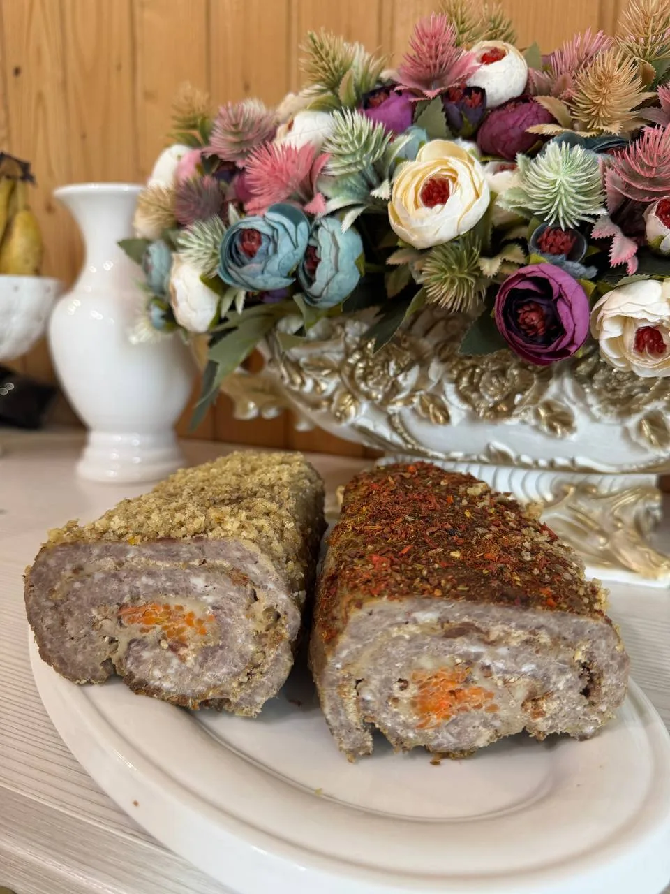 🥜| Ореховый рулет из фарша
——
#Закуски