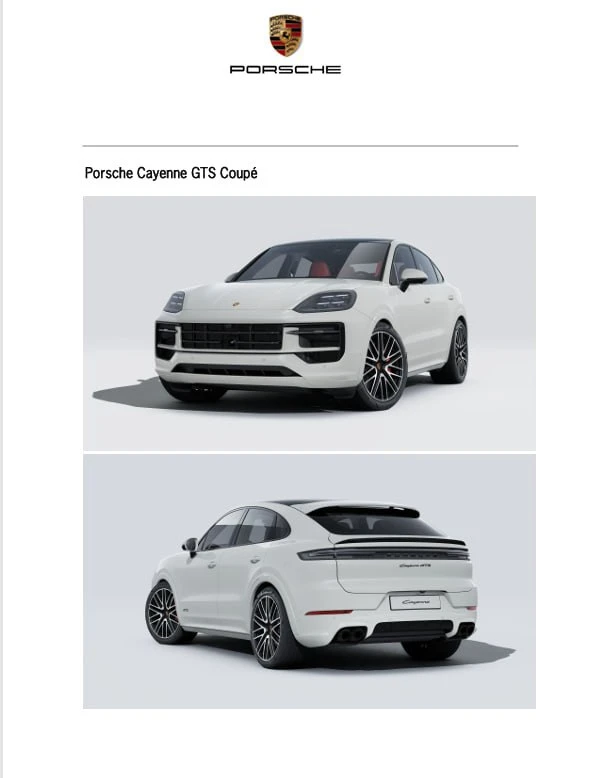 Доступны новенькие Porsche из Кореи: 

Porsche Cayenne GTS Coupe 
2026
Стоимость в Корее 
265,000,00