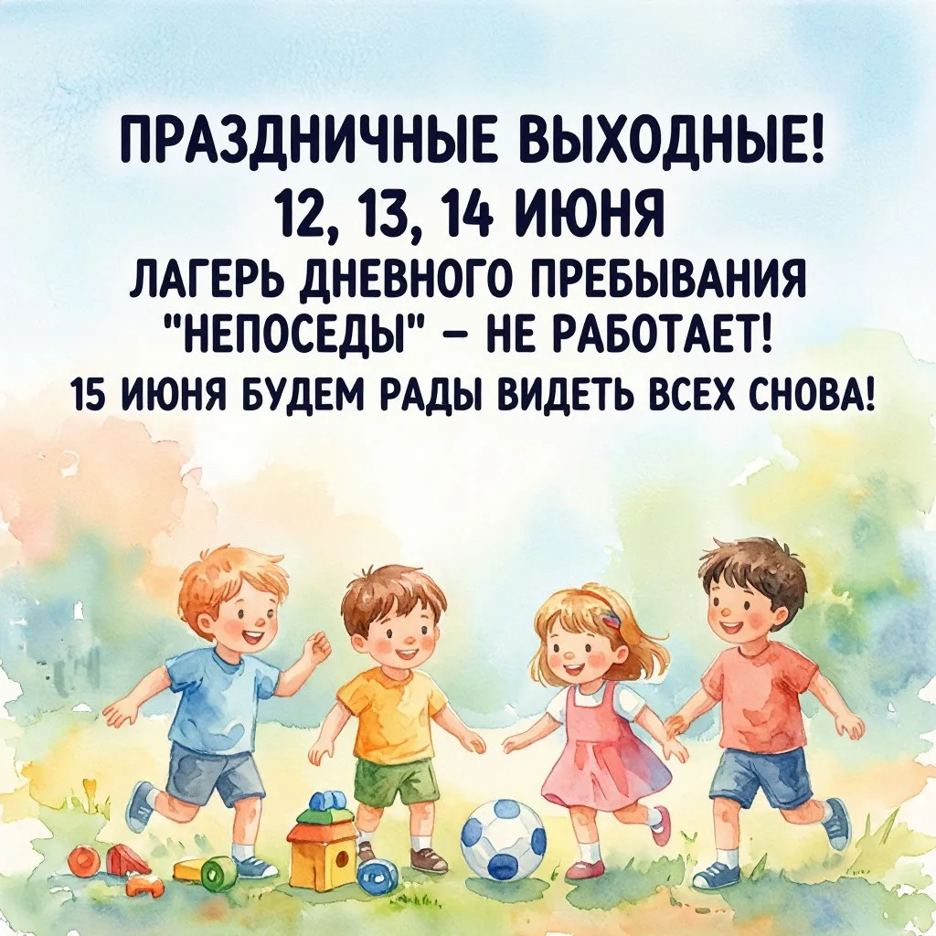 Уважаемые родители и ребята!

Информируем вас о том, что в связи с праздничными выходными лагерь дне