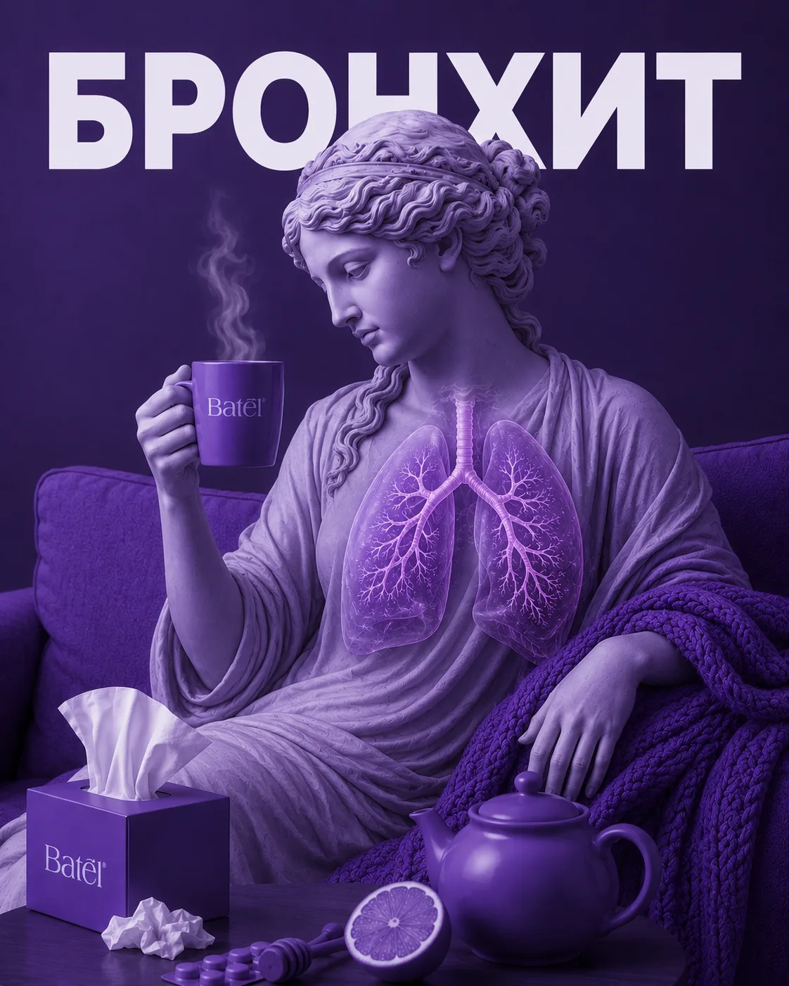 Бронхит — это воспаление бронхов, то есть дыхательных трубок, по которым воздух поступает в легкие. 