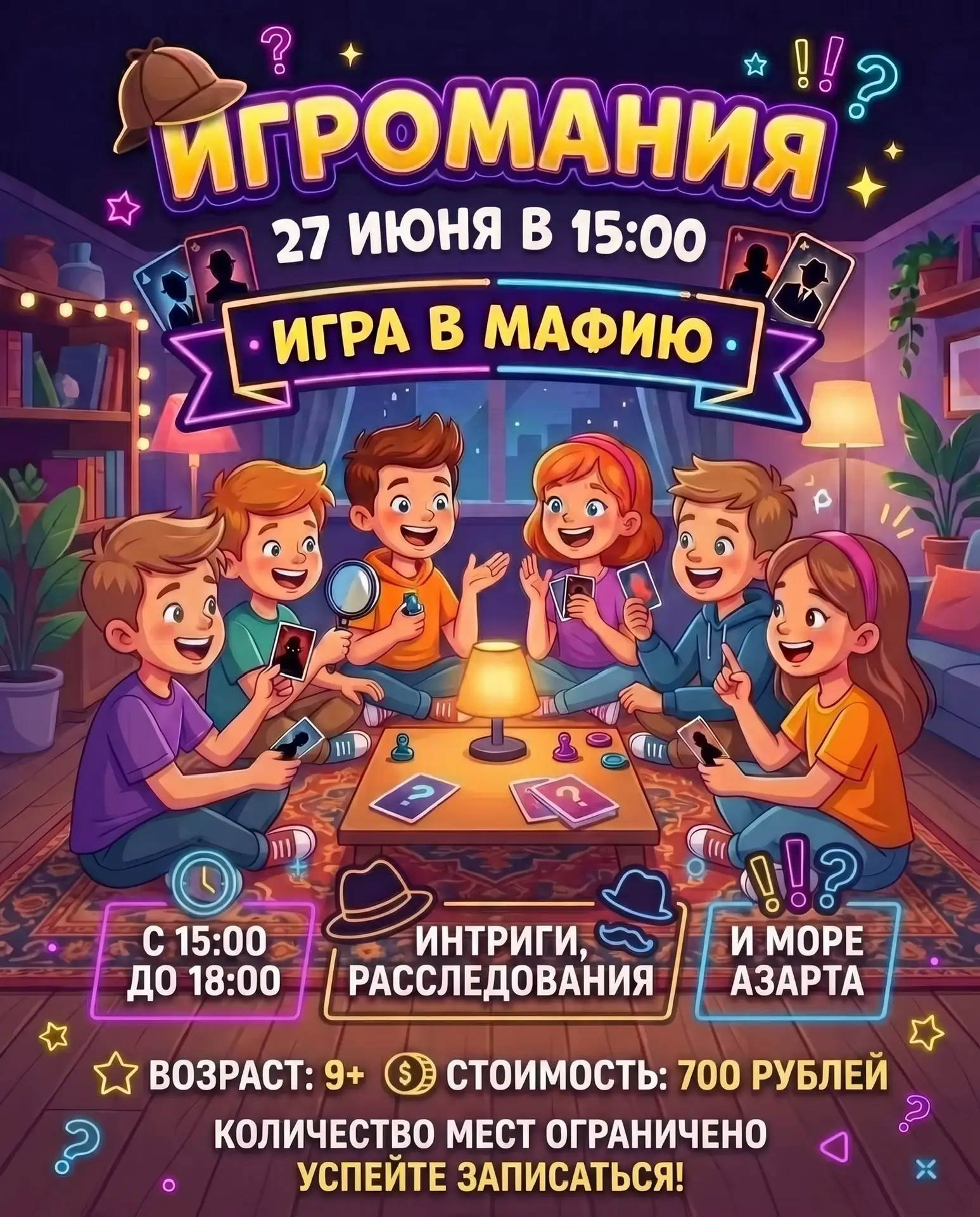 Игромания — 27 июня в 15:00

Готовы прокачать день яркими эмоциями и крутым общением? 🤩
С 15:00 до 