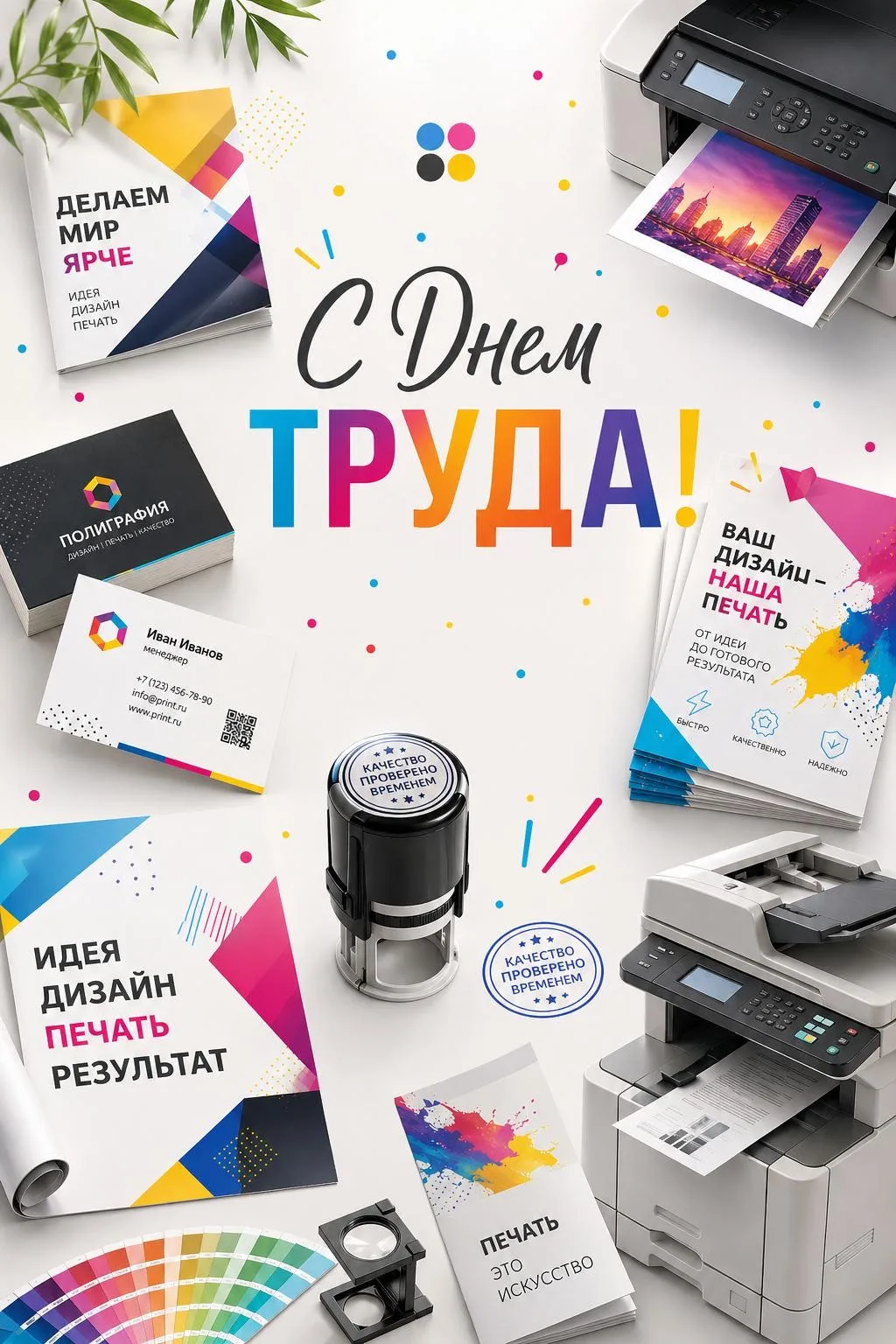 Поздравляем вас с Днем труда и началом мая.

Этот день символизирует трудовые достижения и свежие на