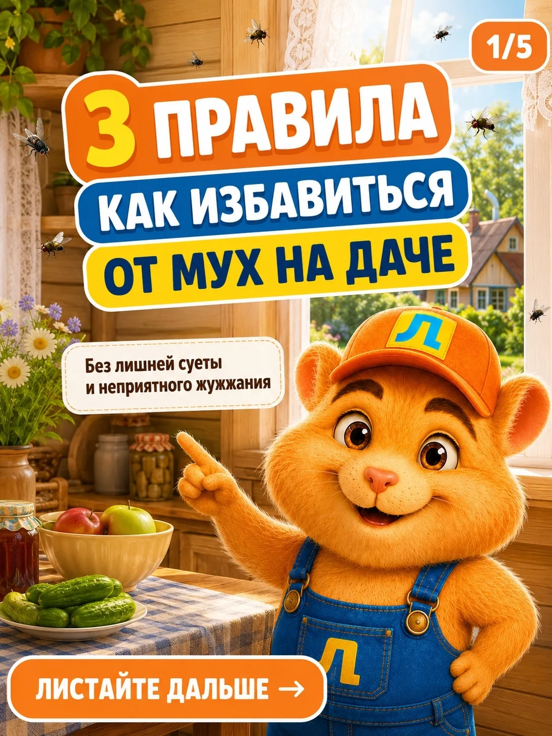 Мухи на даче способны испортить даже самый приятный день.
Только накрыли стол, открыли окно или вышл