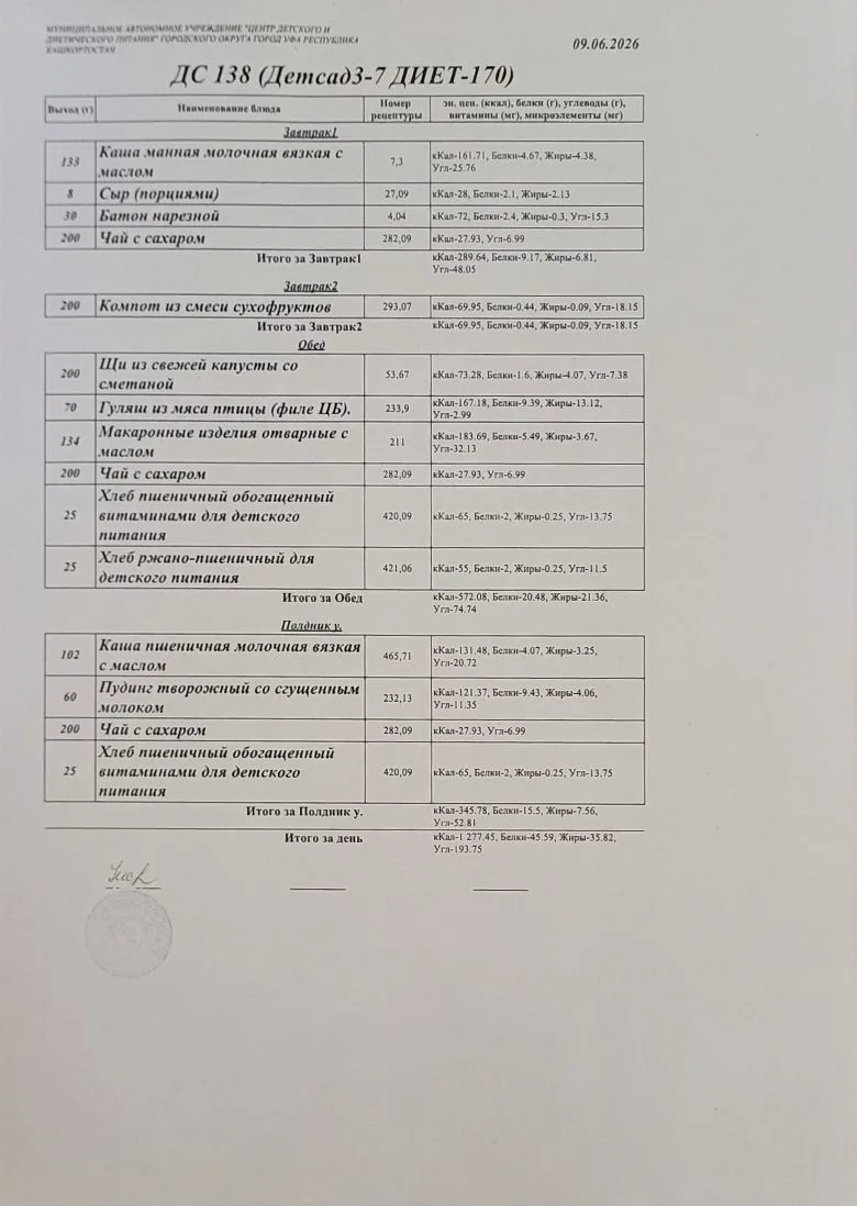 👩‍🍳Меню на 9 июня 2026
Приятного аппетита 🙏