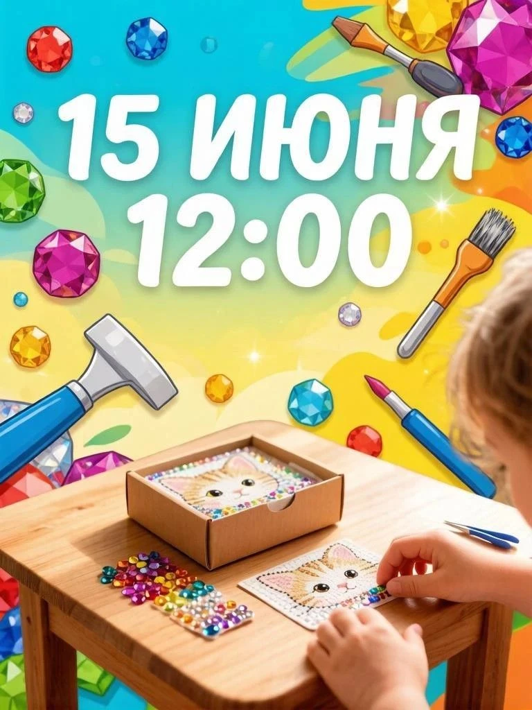 🌸Приглашаем юных творцов на увлекательное занятие по **алмазной мозаике**!  

На занятии мы:
*   По