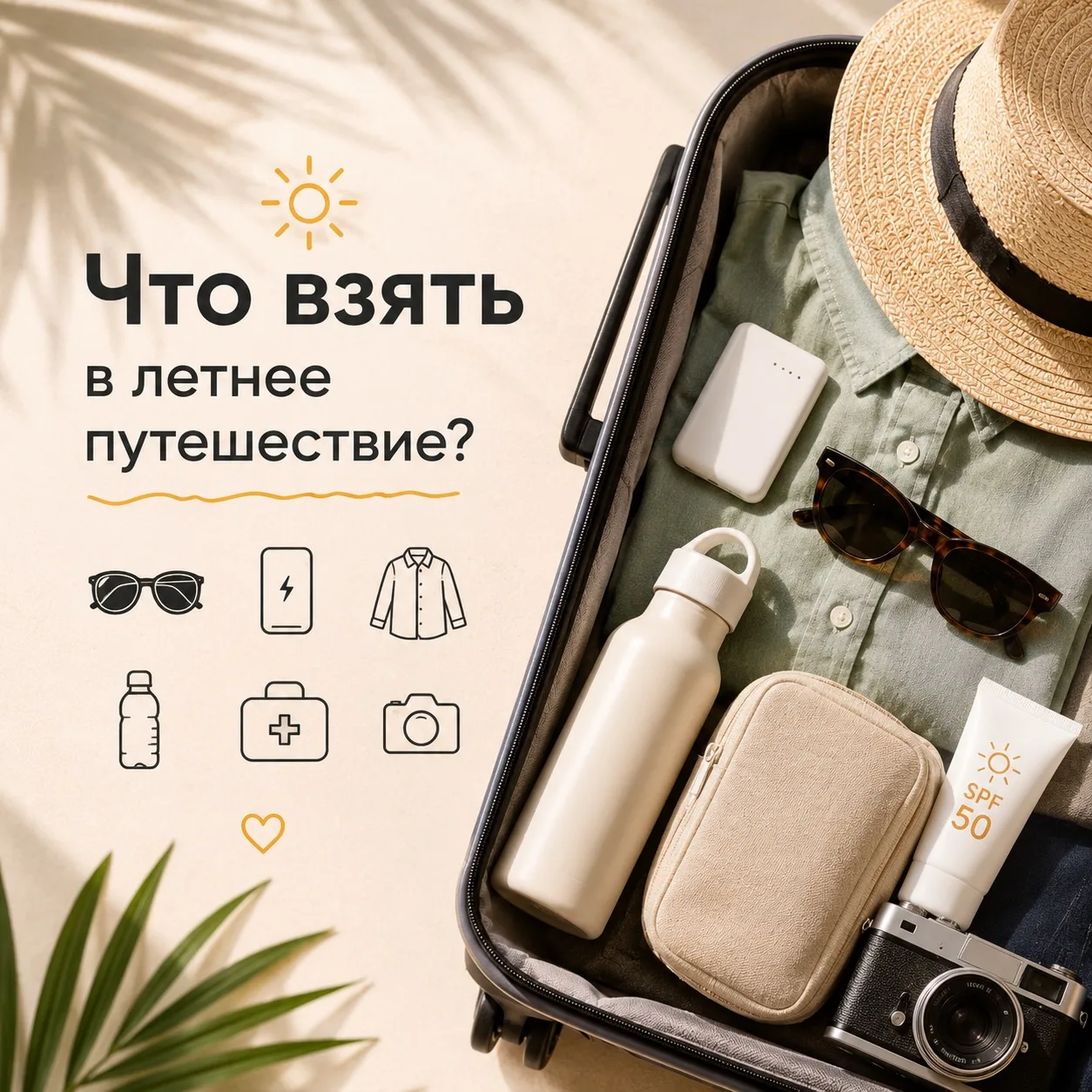 ☀️Что взять с собой в летнее путешествие?

Собираясь в поездку, хочется взять только самое нужное. Н