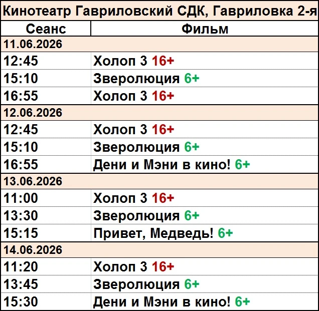 ✅Дорогие друзья!
🌞Встречайте длинные выходные💫 и ДЕНЬ РОССИИ🇷🇺 с хорошим кино! 🔥🎬
Ждём вас в н