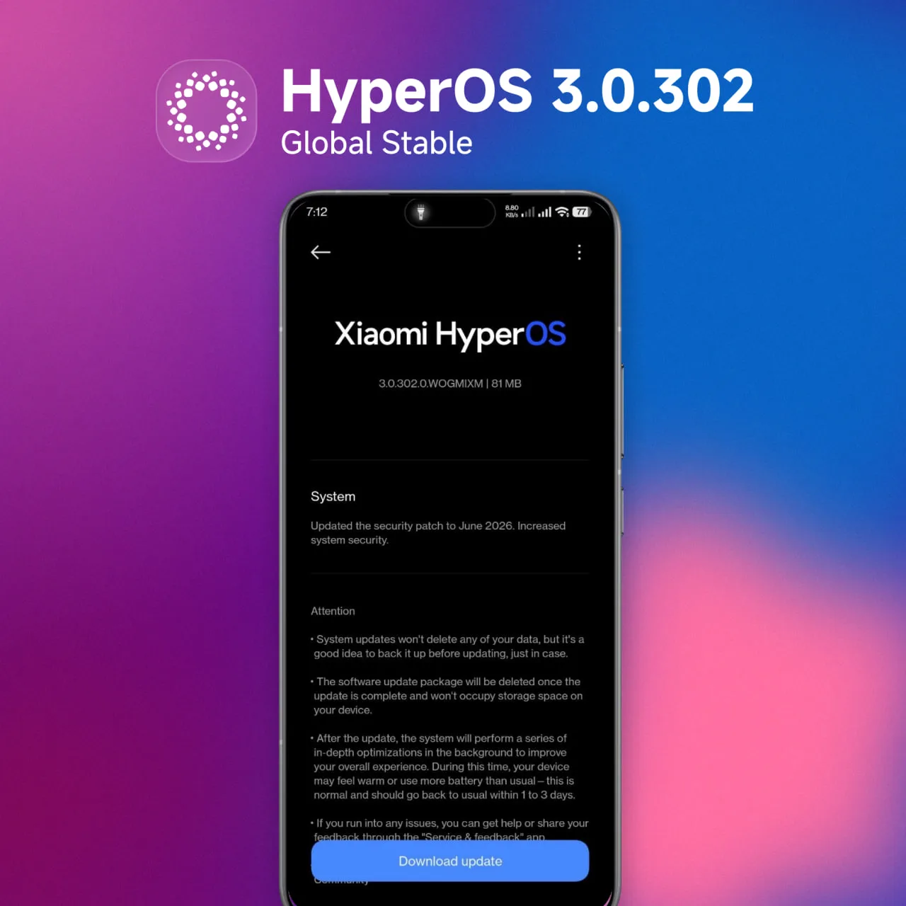 HyperOS 3.0.302 Global — новое обновление выходит для REDMI Note 14 4G!

› Global Stable — OS3.0.302