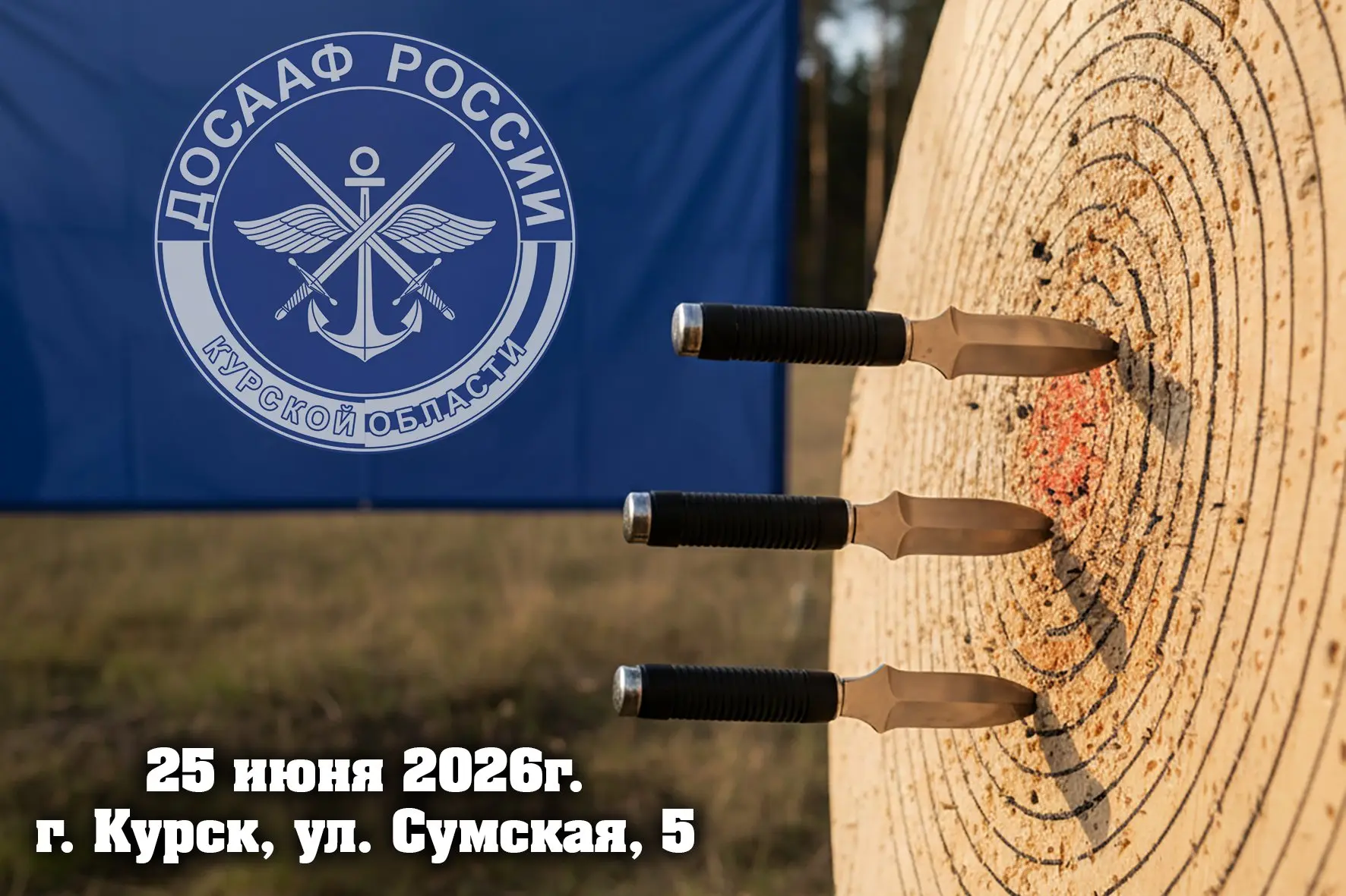 ВНИМАНИЕ! ВСЕГО 5 ДНЕЙ ДО СТАРТА! ⏳

Совсем скоро, 25 июня, на базе ДОСААФ в Курске пройдёт мероприя