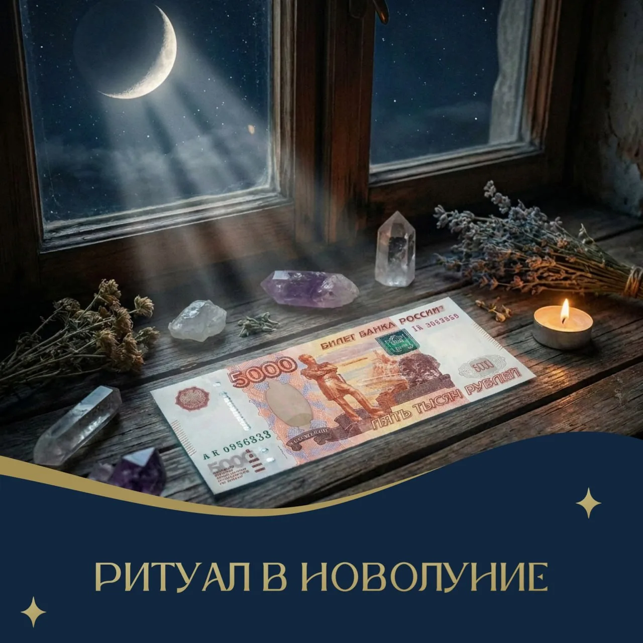 ✨ Ритуал Новолуния на привлечение денежного потока ✨
Новолуние считается временем новых начинаний, н