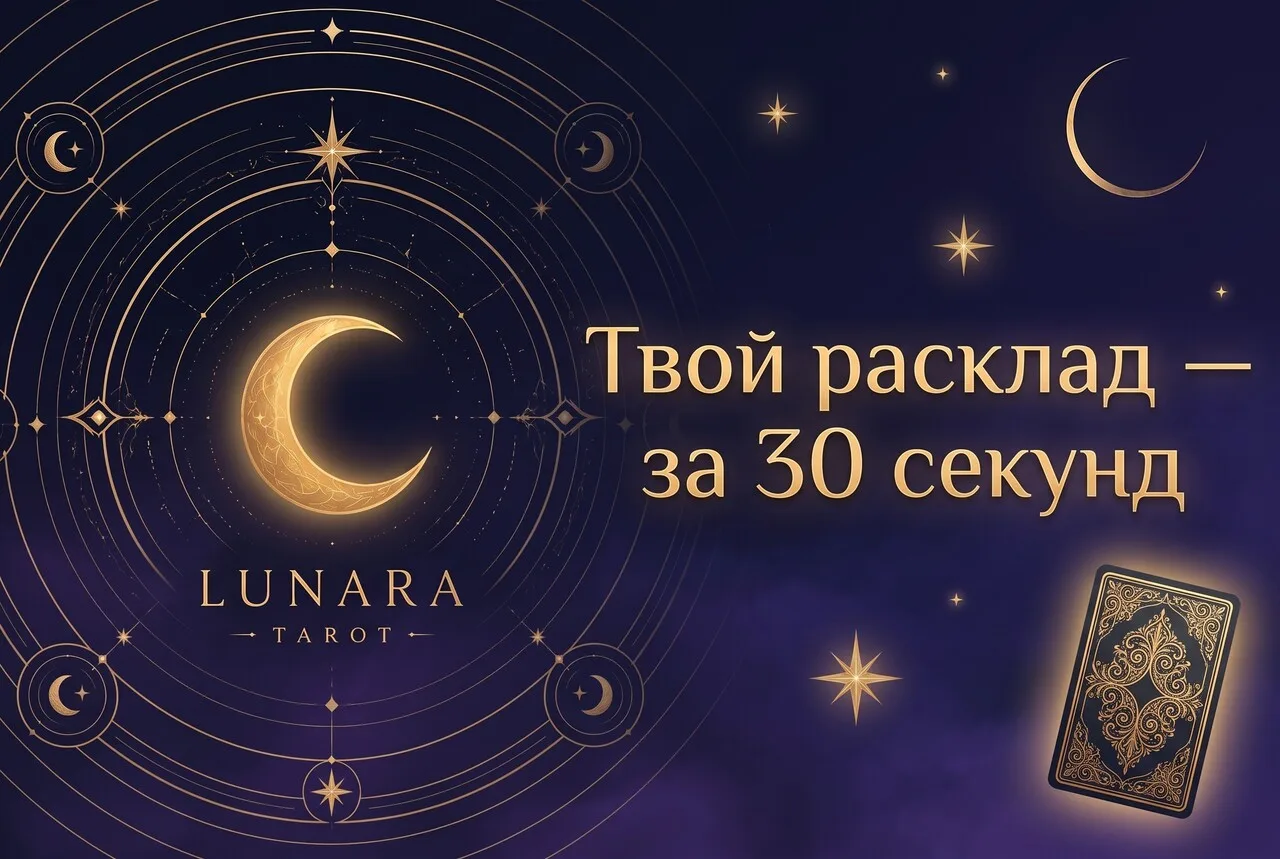 Твой личный таролог теперь всегда под рукой
Мы создали бота LUNARA — задай ему любой вопрос, и он вы